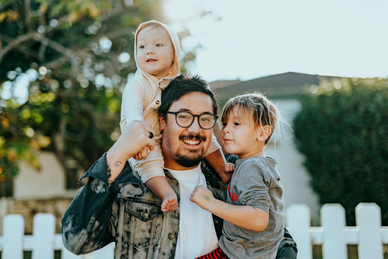 Family walking together outdoors